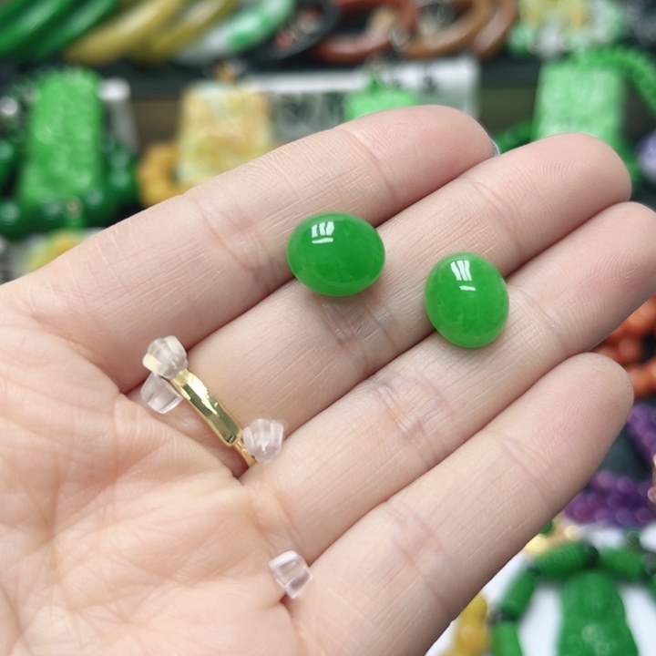 翡翠未镶嵌颈饰耳饰71