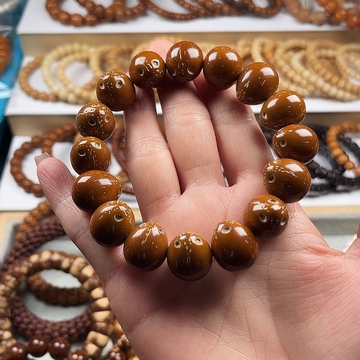 紫金鼠手串15紫金鼠原籽单圈手串