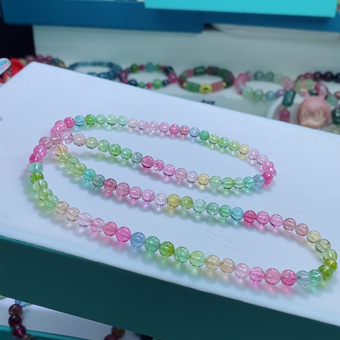 碧玺手链未镶嵌5.8mm左右