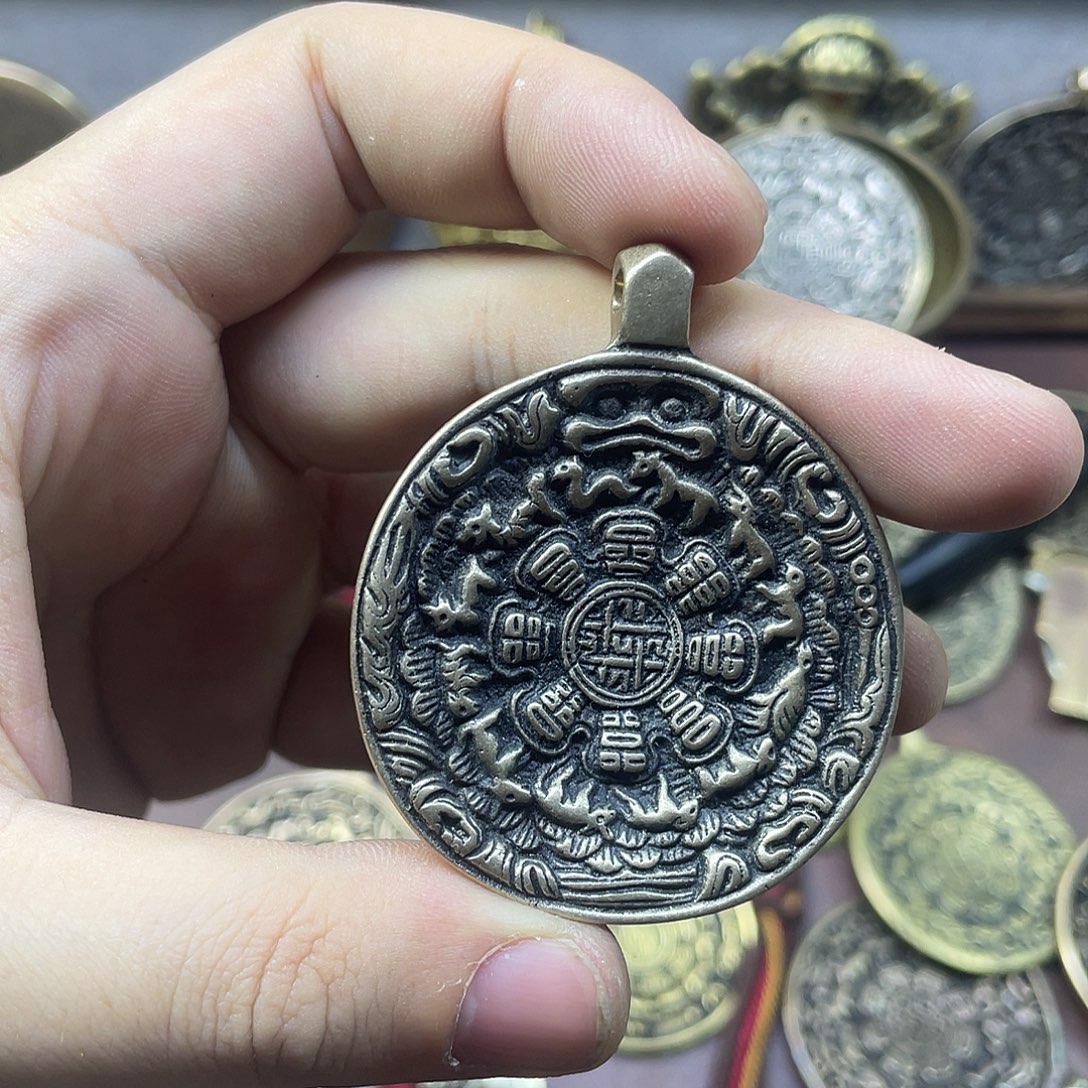 白利马天铁蛙嘴九宫八卦牌