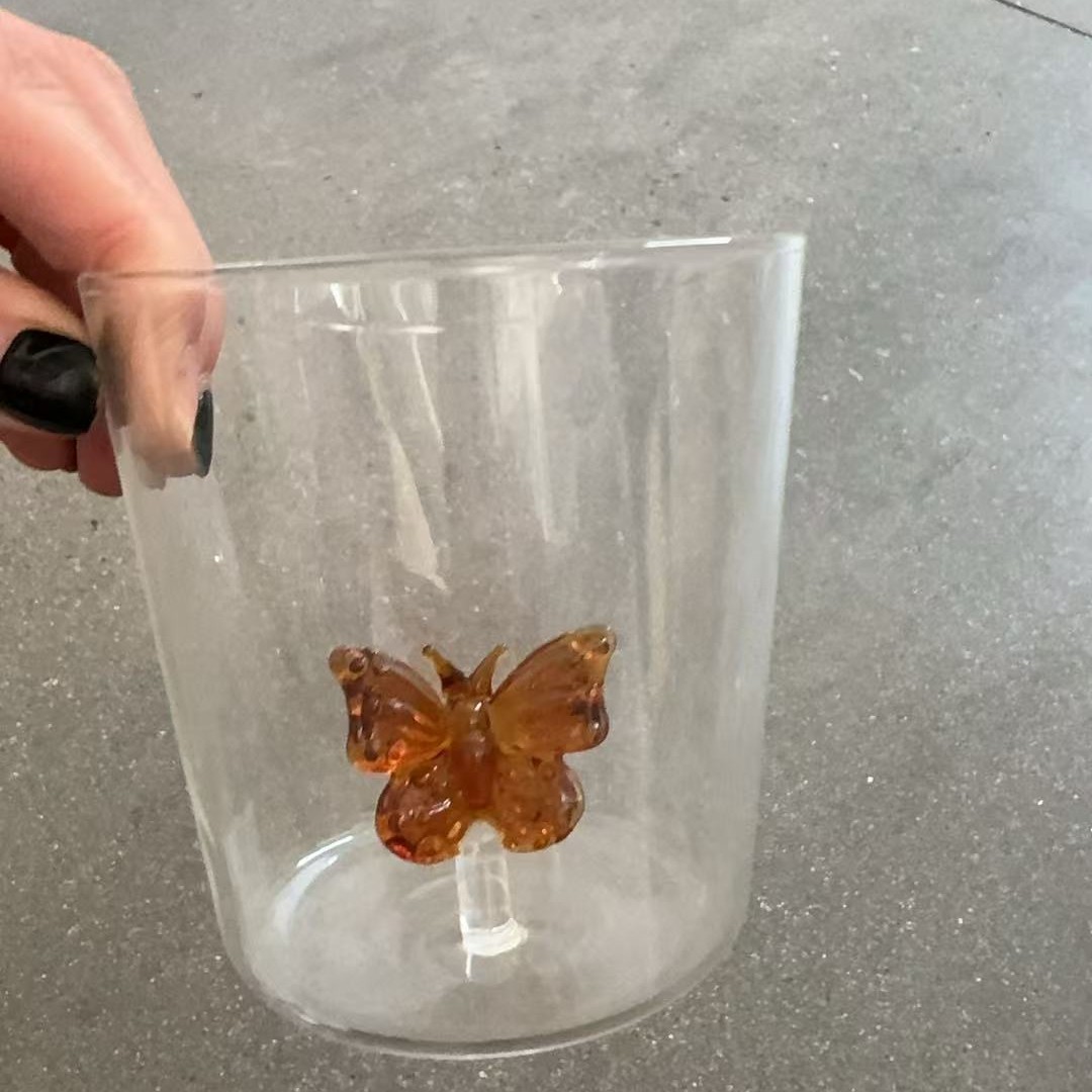 家用高颜值小蝴蝶杯 高硼硅