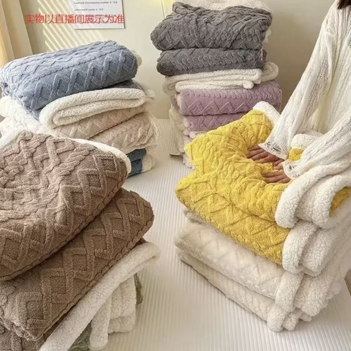 【单品复合毛毯被】200*230颜色不.挑加厚午睡沙发盖毯加绒毛毯被
