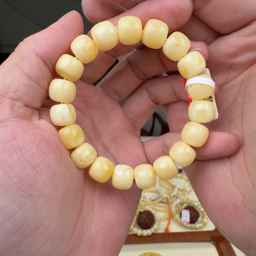 蜜蜡未镶嵌裸石蜜蜡手串