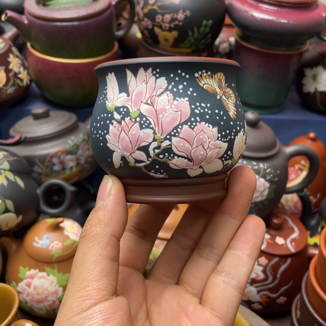 茶杯红泥紫砂主人杯150cc