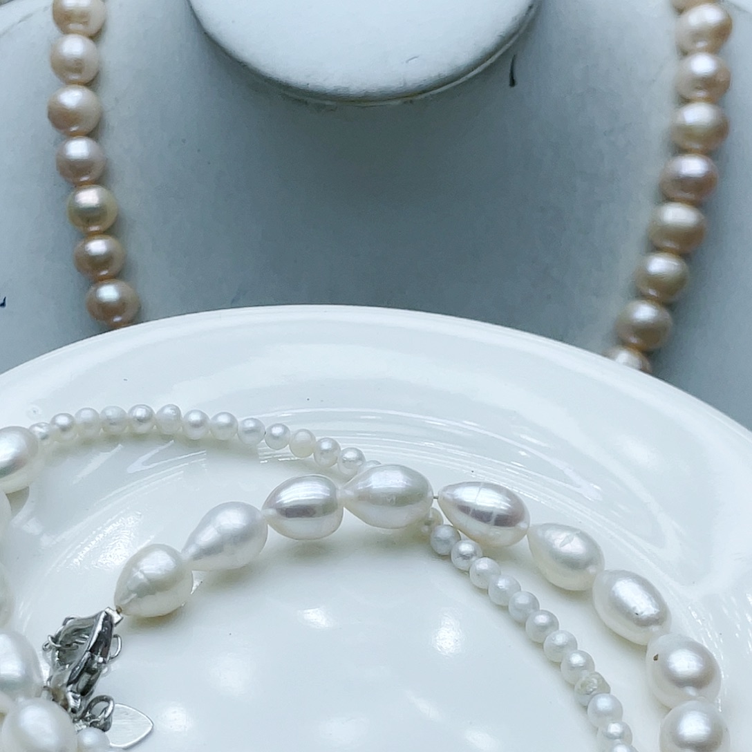 淡水珍珠颈饰钛钢