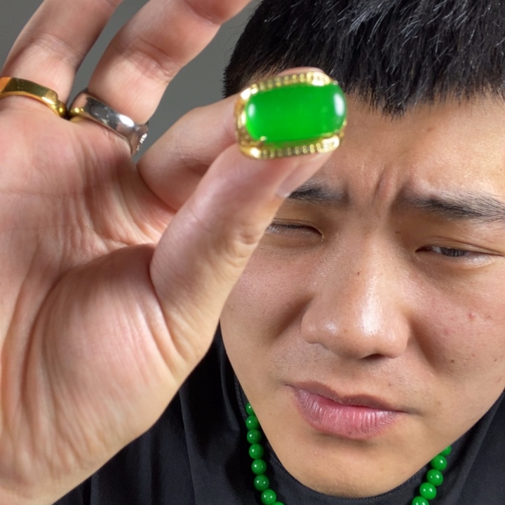 未镶嵌戒指翡翠高端时尚豪镶马鞍戒