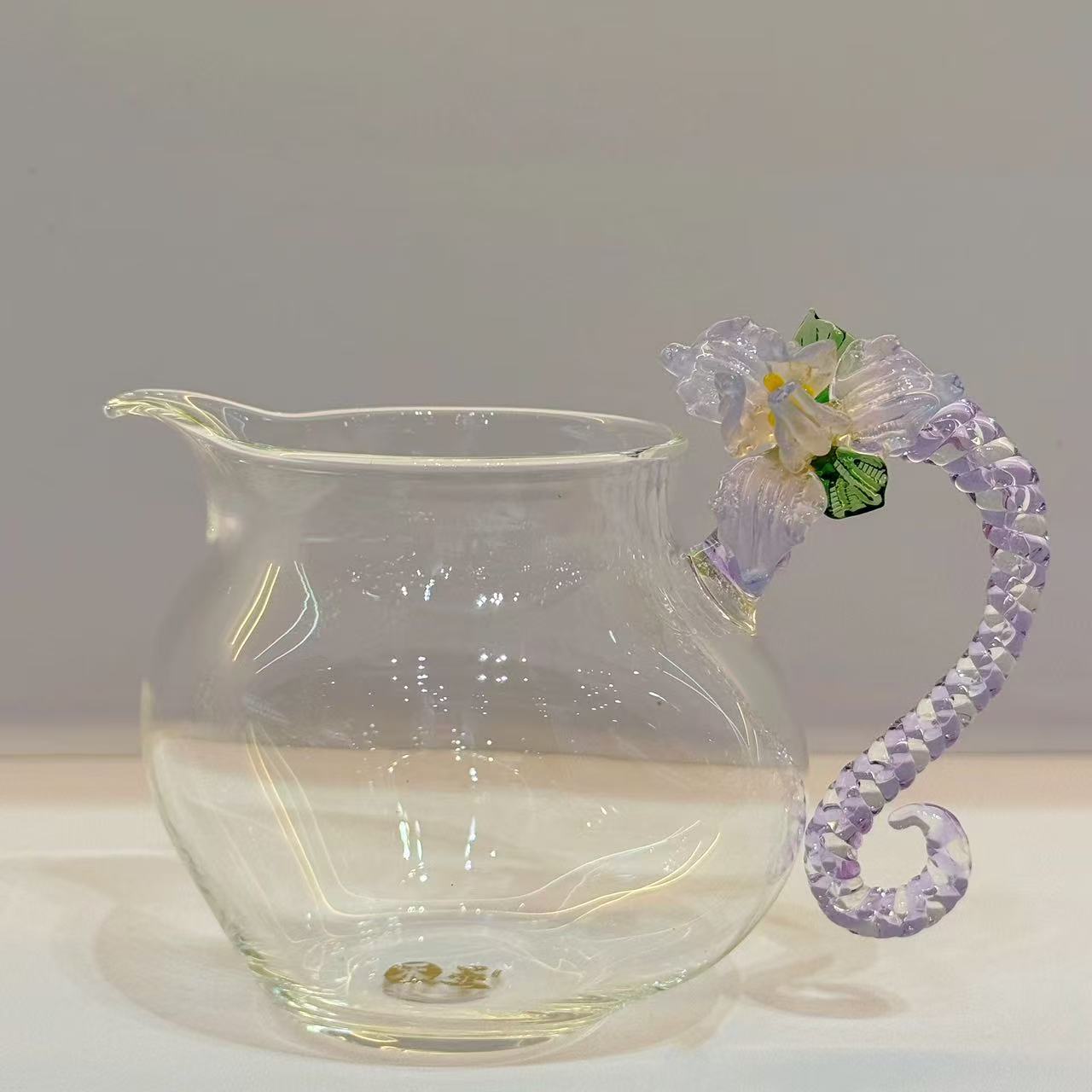 禾墨 高硼硅鸢岚茶海 鸢尾花 手作高颜值公道杯 高硼硅耐热公道杯