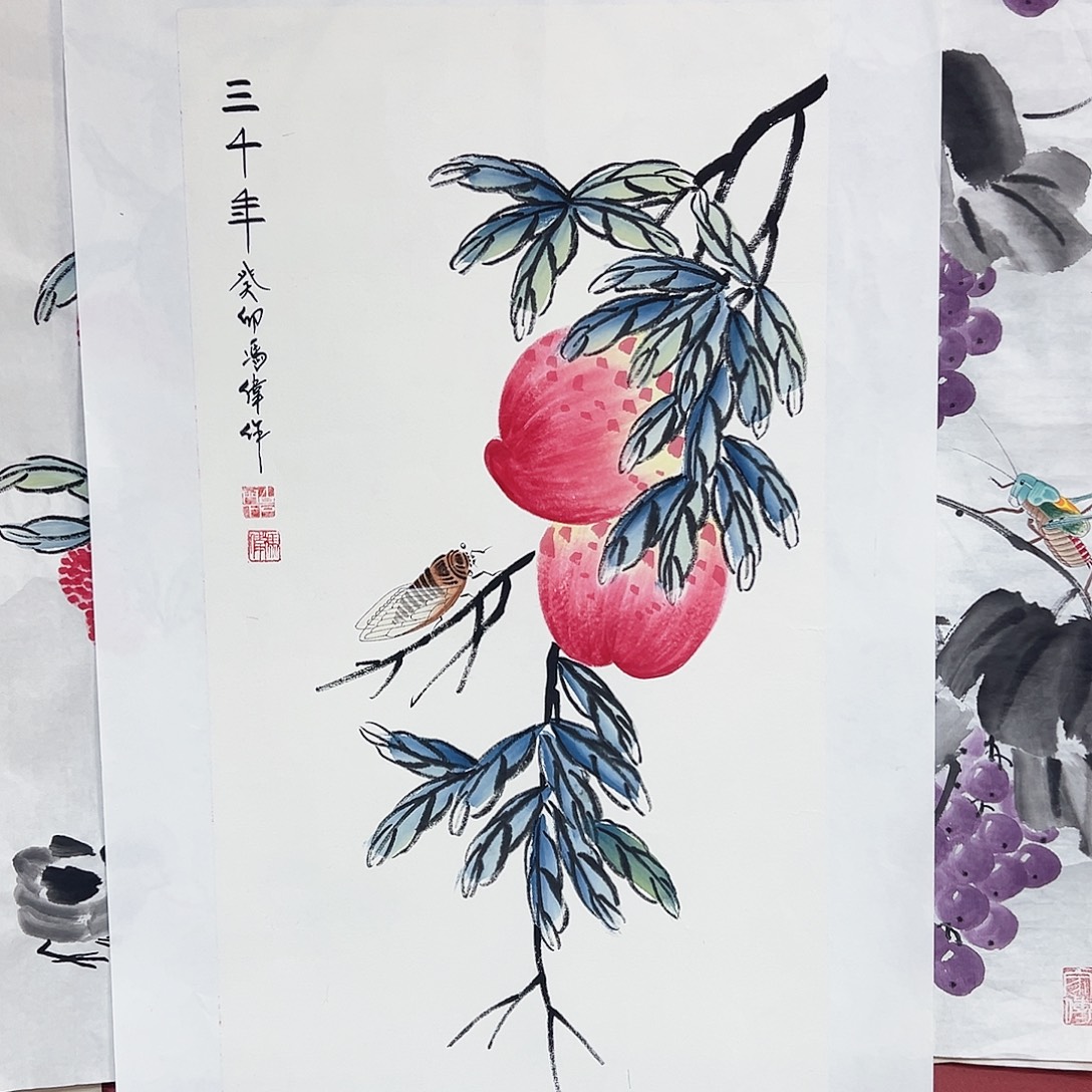 国画冯伟老师亲笔手绘国画作品慧 
