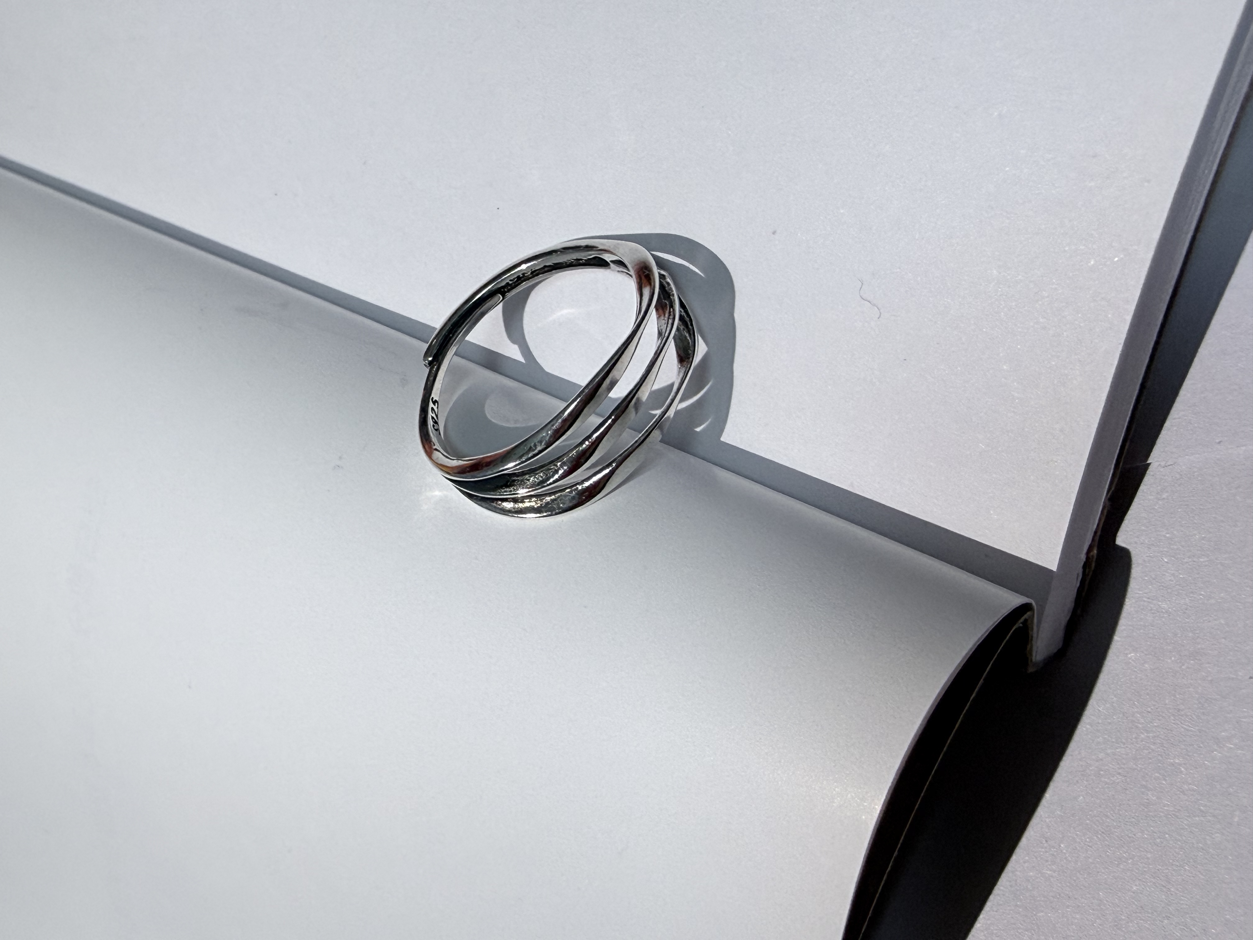 925银戒指 活口通用日韩男女7号首饰小众复古素款银色时尚