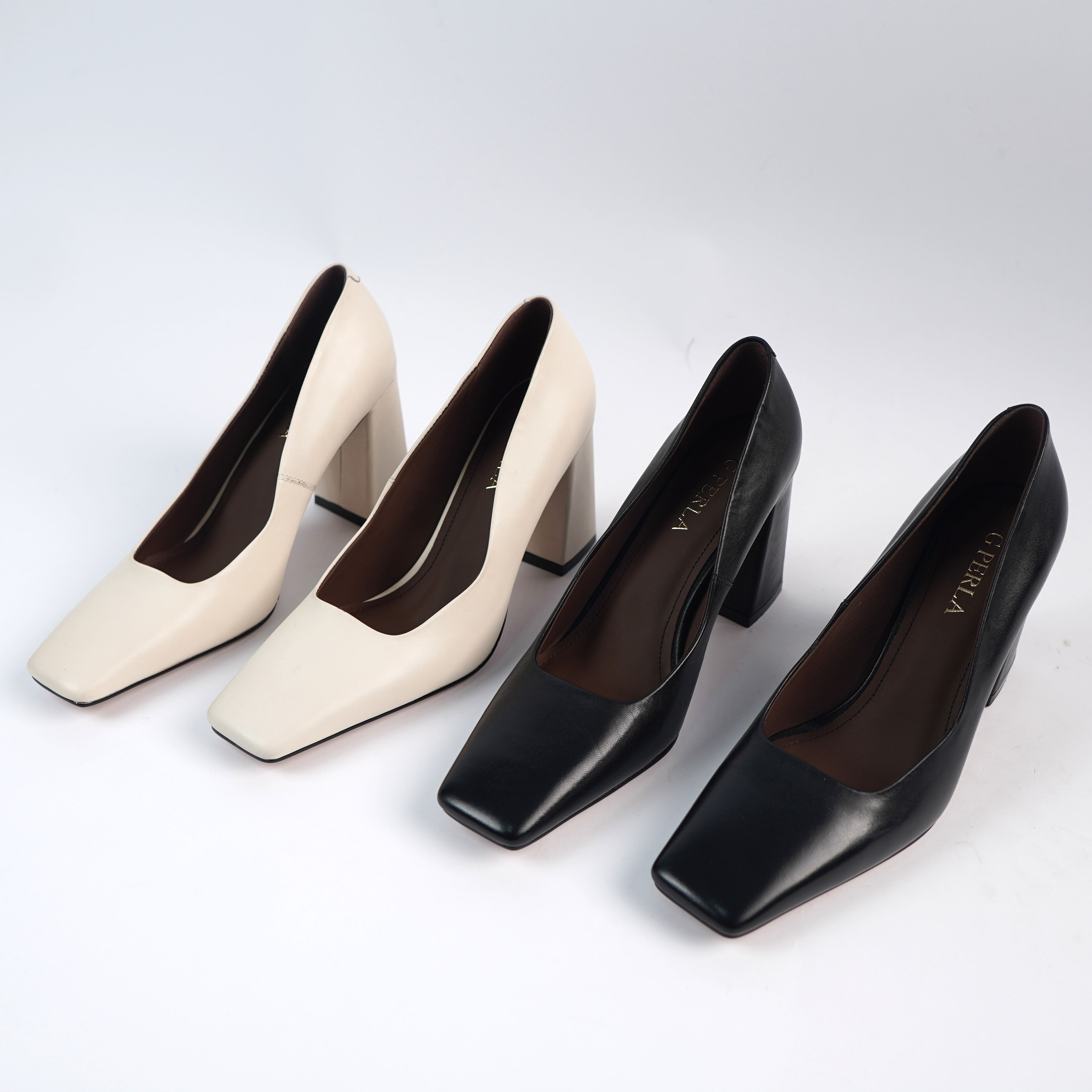 2025新款上新舒适方头高跟鞋百搭一脚蹬法式夏季高跟鞋方头套筒