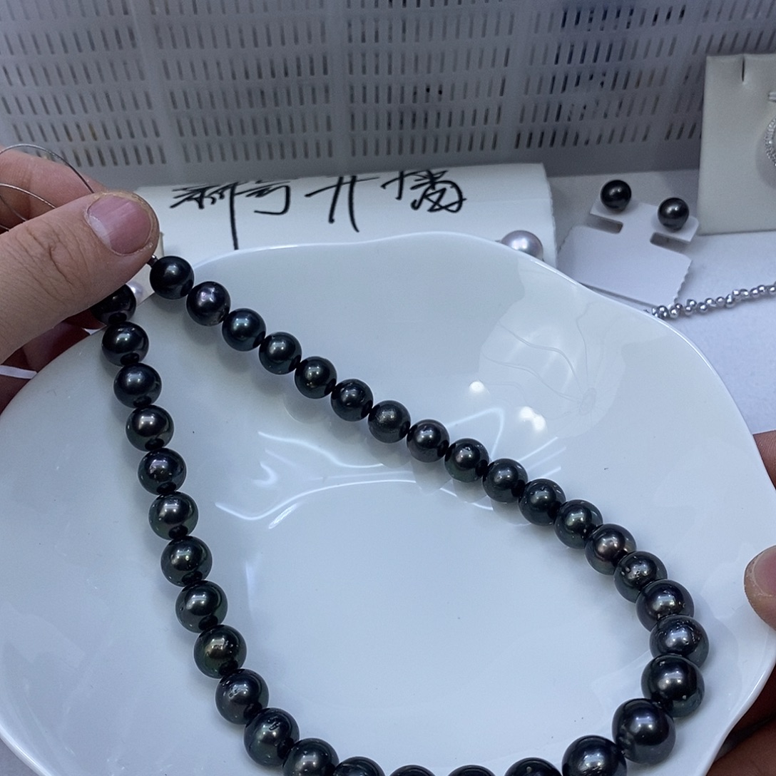 海水珍珠银S925镶嵌颈饰