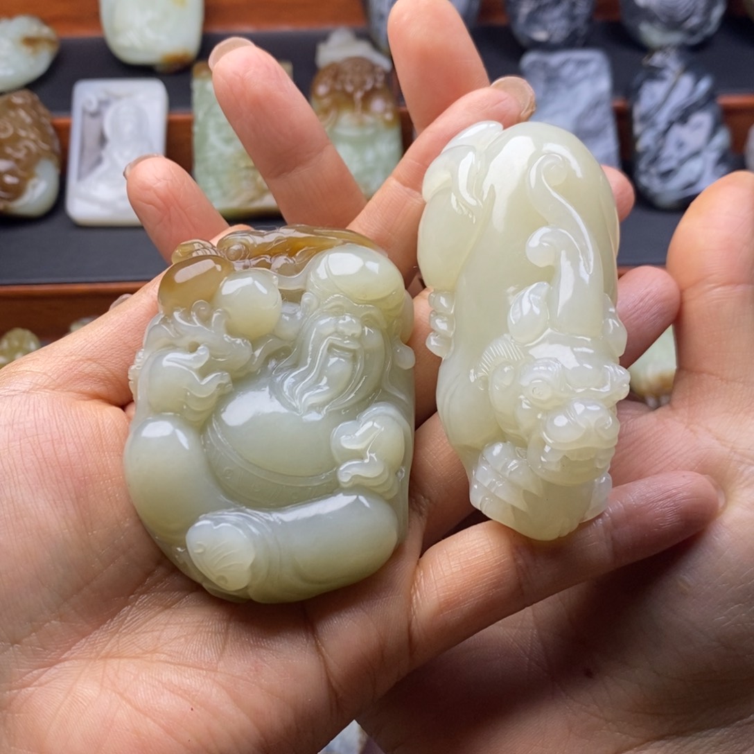 和田玉未镶嵌挂件用****5