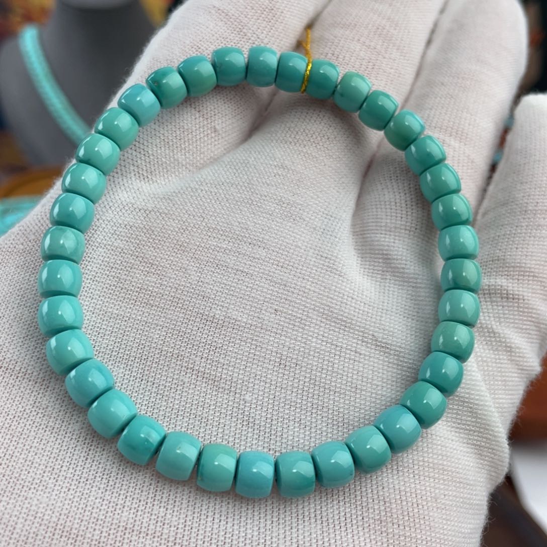 绿松石手链未镶嵌阿*丫角山精品直切卡6