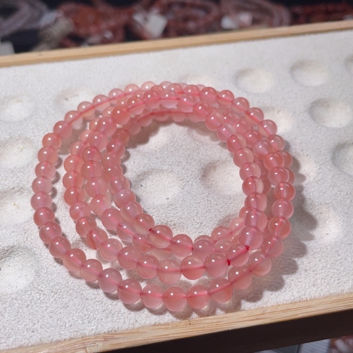 南红玛瑙未镶嵌5咪冰粉多圈2353