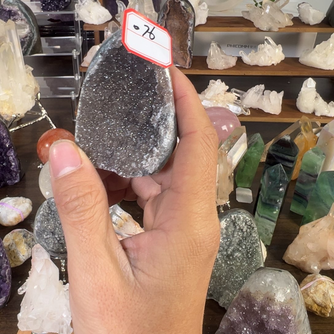 紫晶天然矿标，默认微瑕未镶嵌