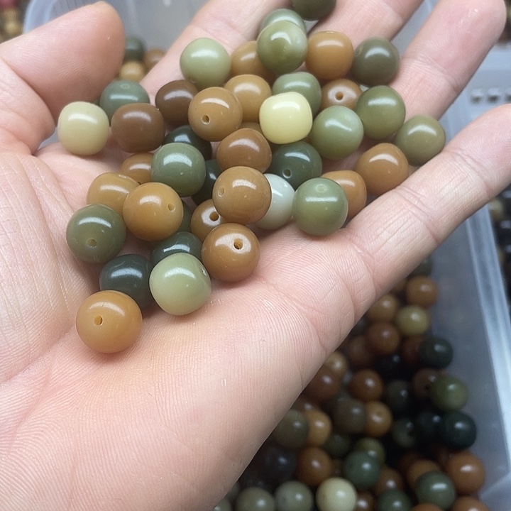 吊坠白玉菩提12精品非料干磨多宝桶30颗➕灯牌宠30颗