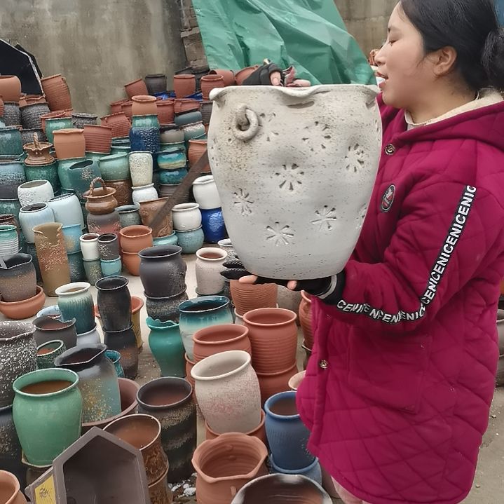 红陶口27高30瑕疵