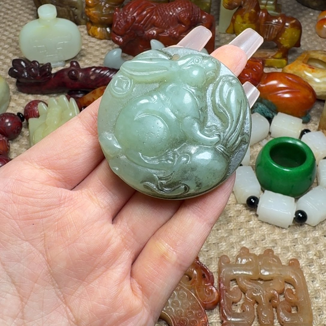 白玉菩提吊坠挂件