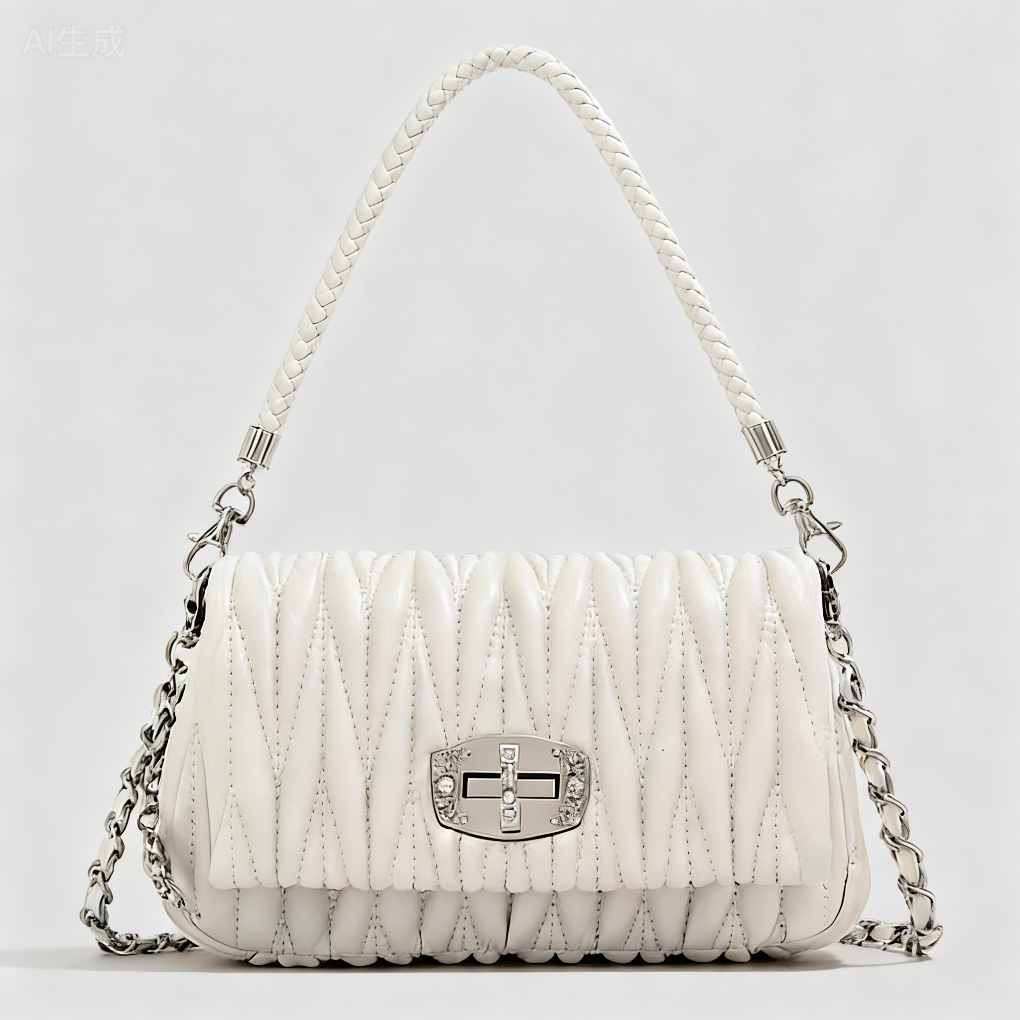 （亮灯牌点关注才可以拍）2025新款时尚百搭云朵褶皱包