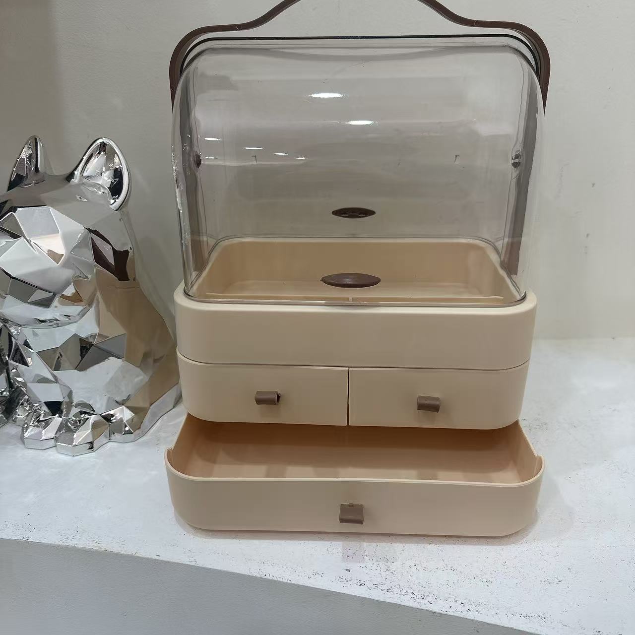 大容量化妆品收纳盒防尘置物架抽屉式桌面护肤品整理箱