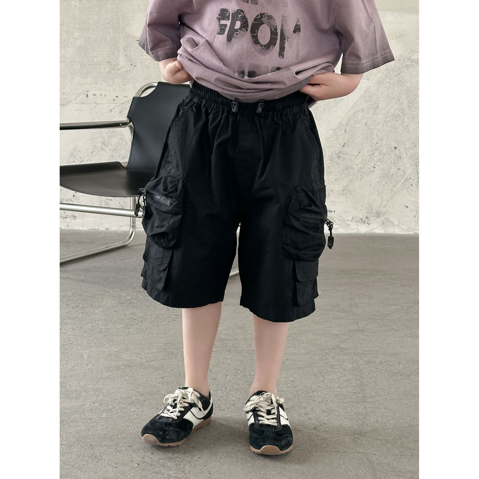 男童夏装牛仔短裤2025新款儿童夏季中裤男孩五分裤破洞裤子童装潮