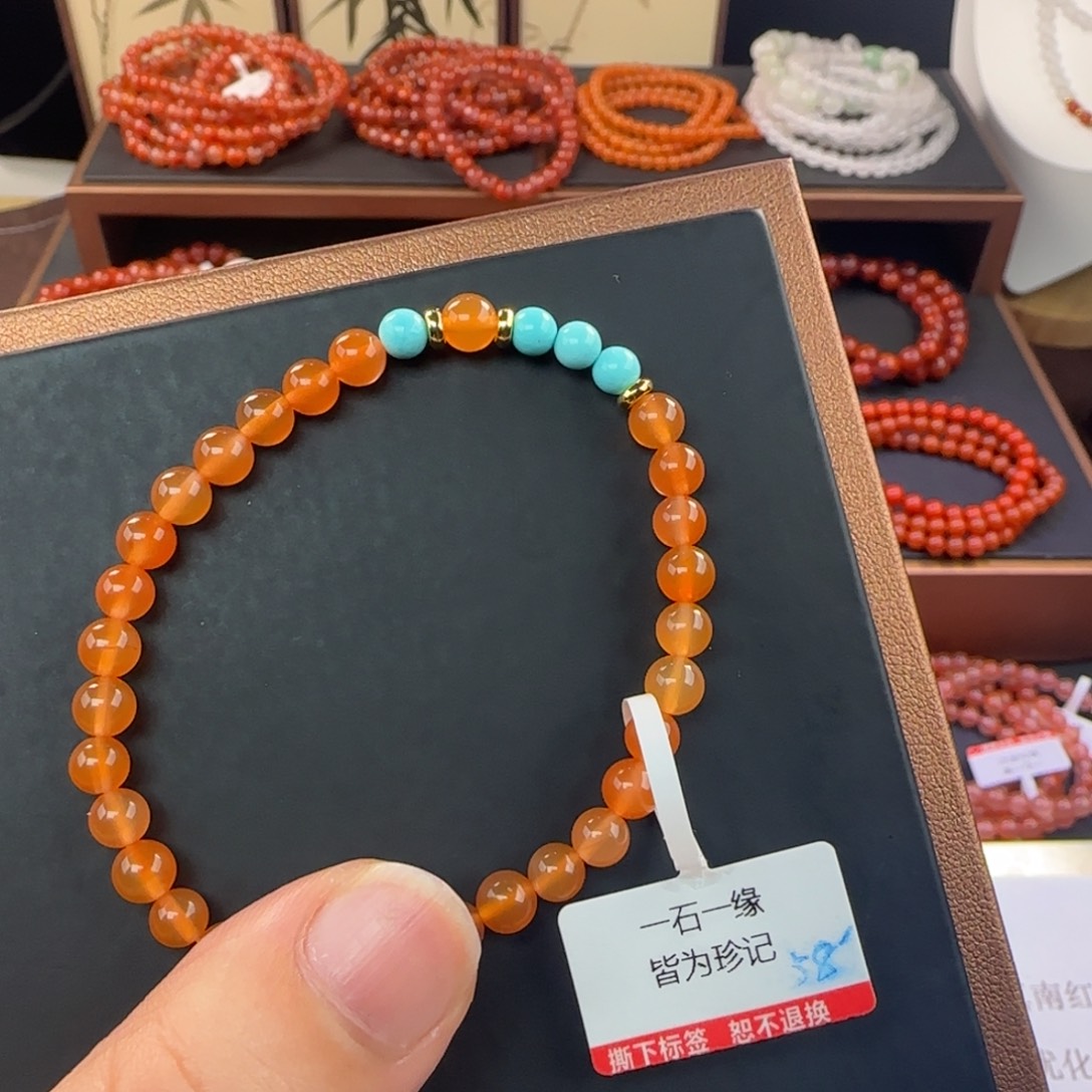 南红玛瑙未镶嵌手链