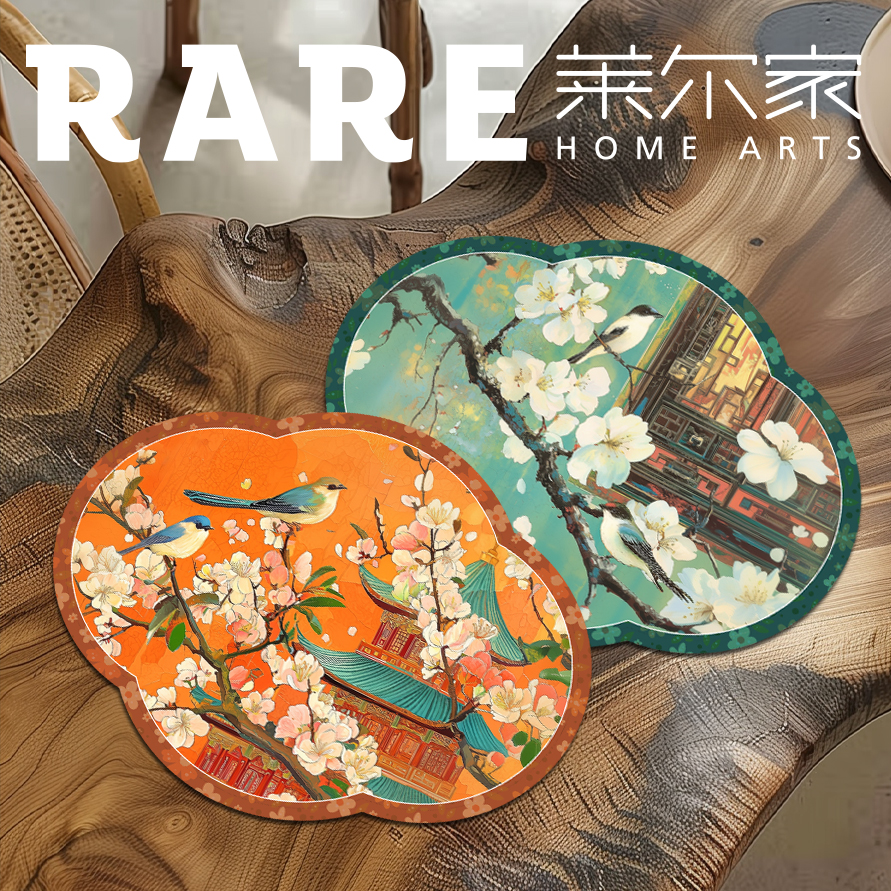 【买一赠一】桃红柳绿30*40硅藻泥垫子两只装沥水垫