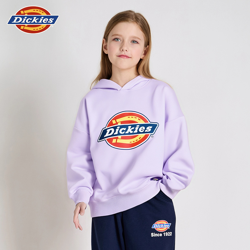 Dickies儿童宽松时尚春秋连帽秋季上衣秋冬卫衣套头衫251K30LSD71