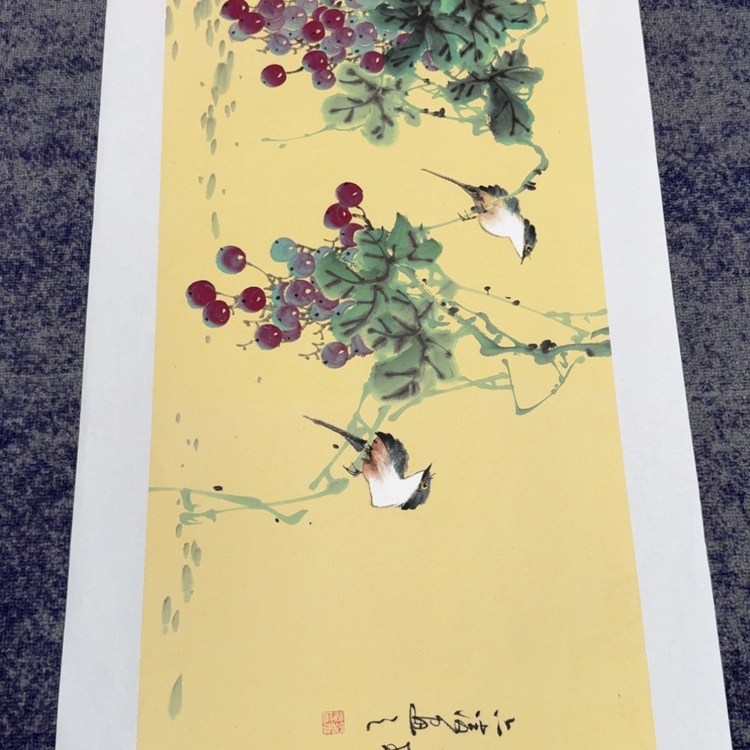 国画国画作品山水花鸟纯手绘