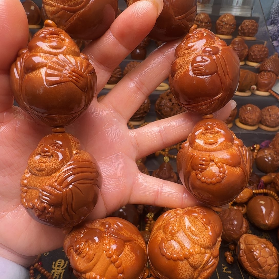 霸***空橄榄核手串/手链弥勒3.8