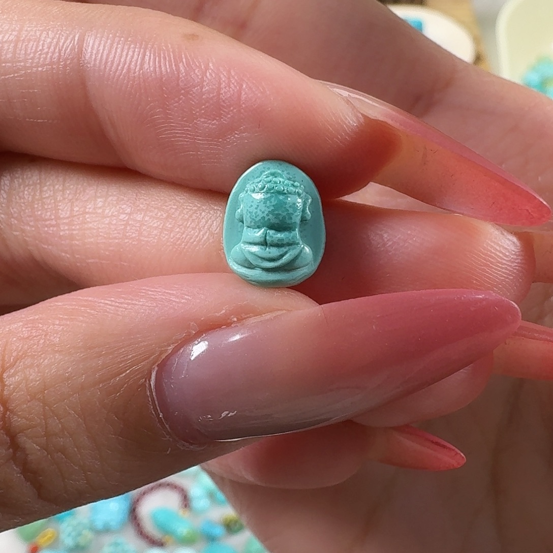 如***梦绿松石未镶嵌吊坠(不含链)