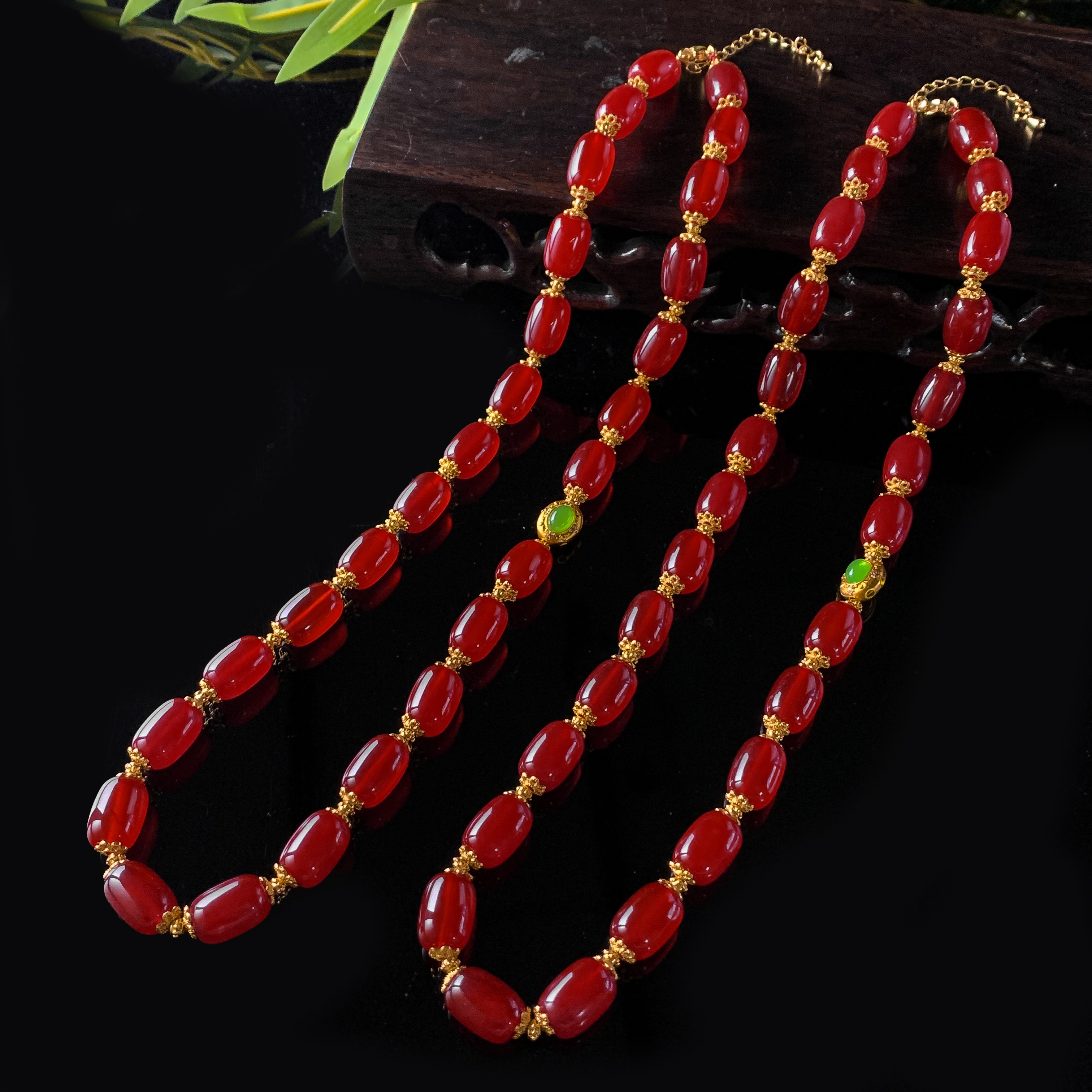 S8039【任会长珠宝】九品帝王红咔红玛瑙项链-多样性只发一件