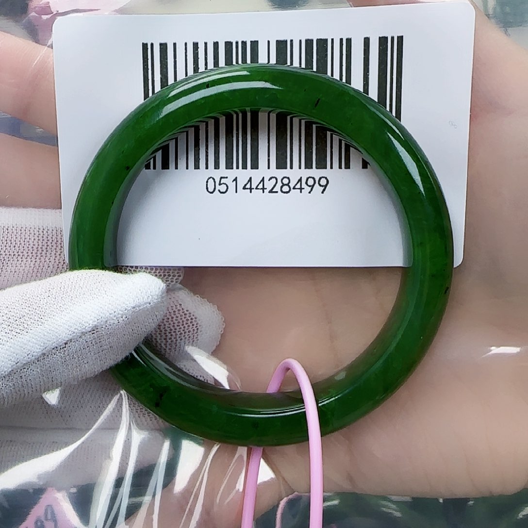 和田玉（碧玉）手镯未镶嵌55包容