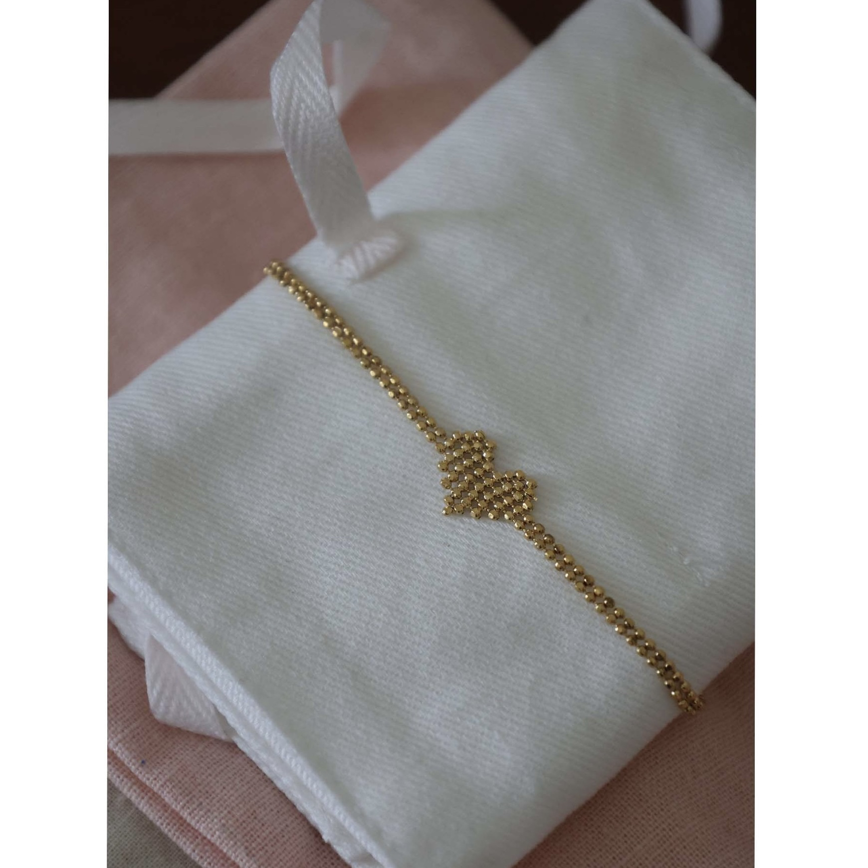 钛钢手链 可碰水）编织爱心手链 自留强推！