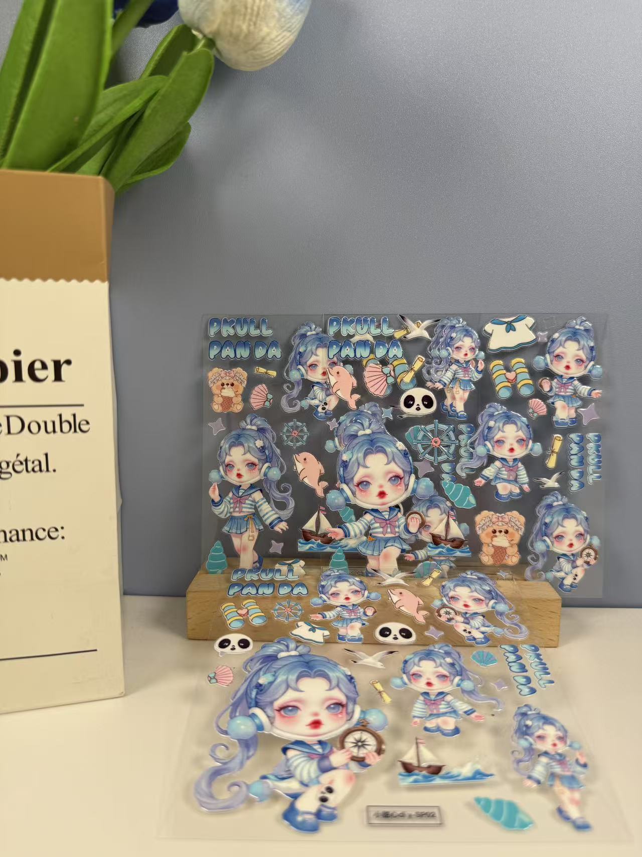 （甜心DIY文创）5D浮雕果冻防水贴纸卡通国风Q版动漫指甲贴纸