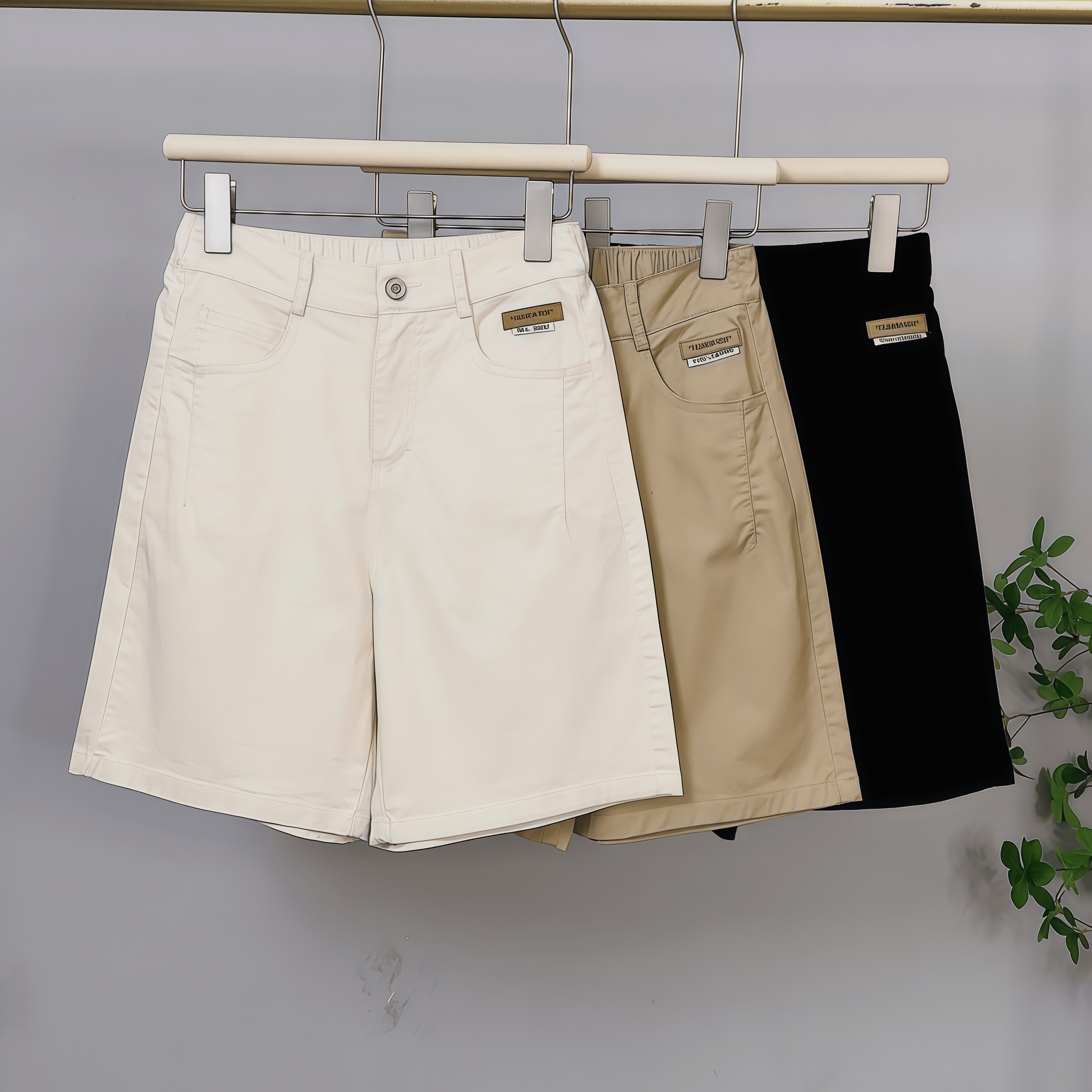 夏季短裤女透气五分裤A字高腰百搭宽松显瘦阔腿裤薄款弹力休闲裤