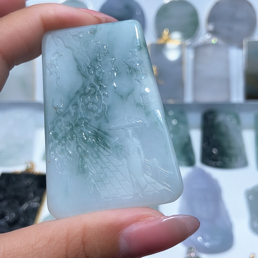 翡翠吊坠(不含链)未镶嵌缅甸