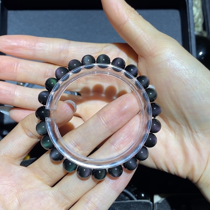 黑曜岩手链未镶嵌可***3