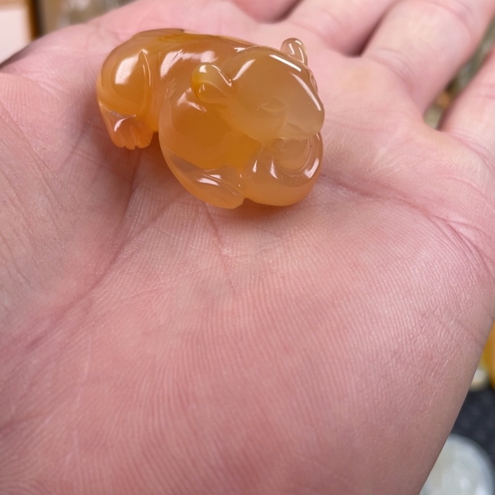 石英质玉（黄龙玉）颈饰未镶嵌