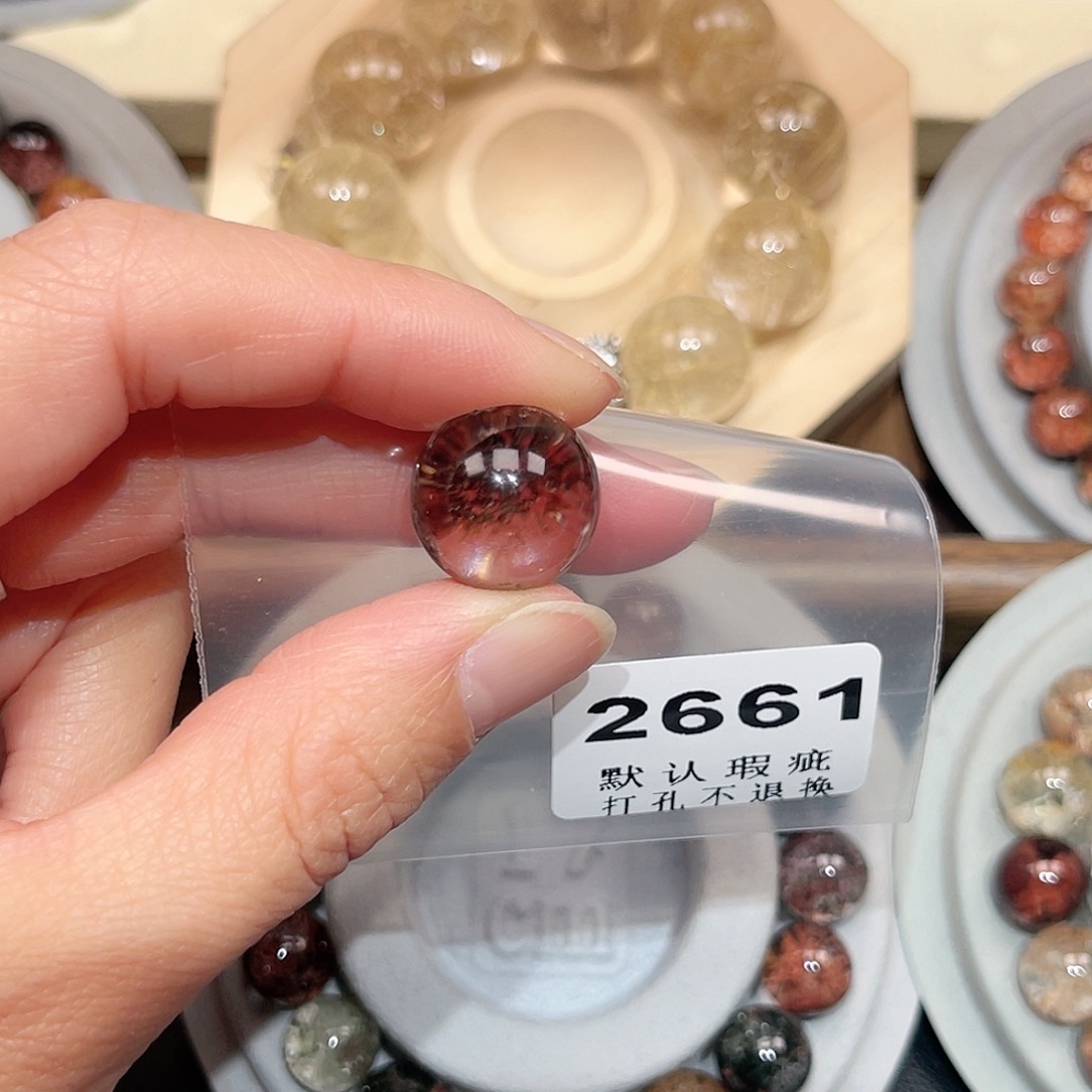 波***纹珠宝半成品水晶未镶嵌