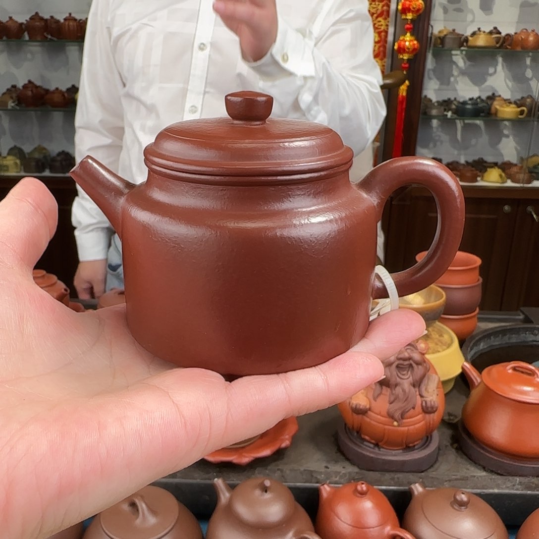 紫砂茶壶德钟紫泥