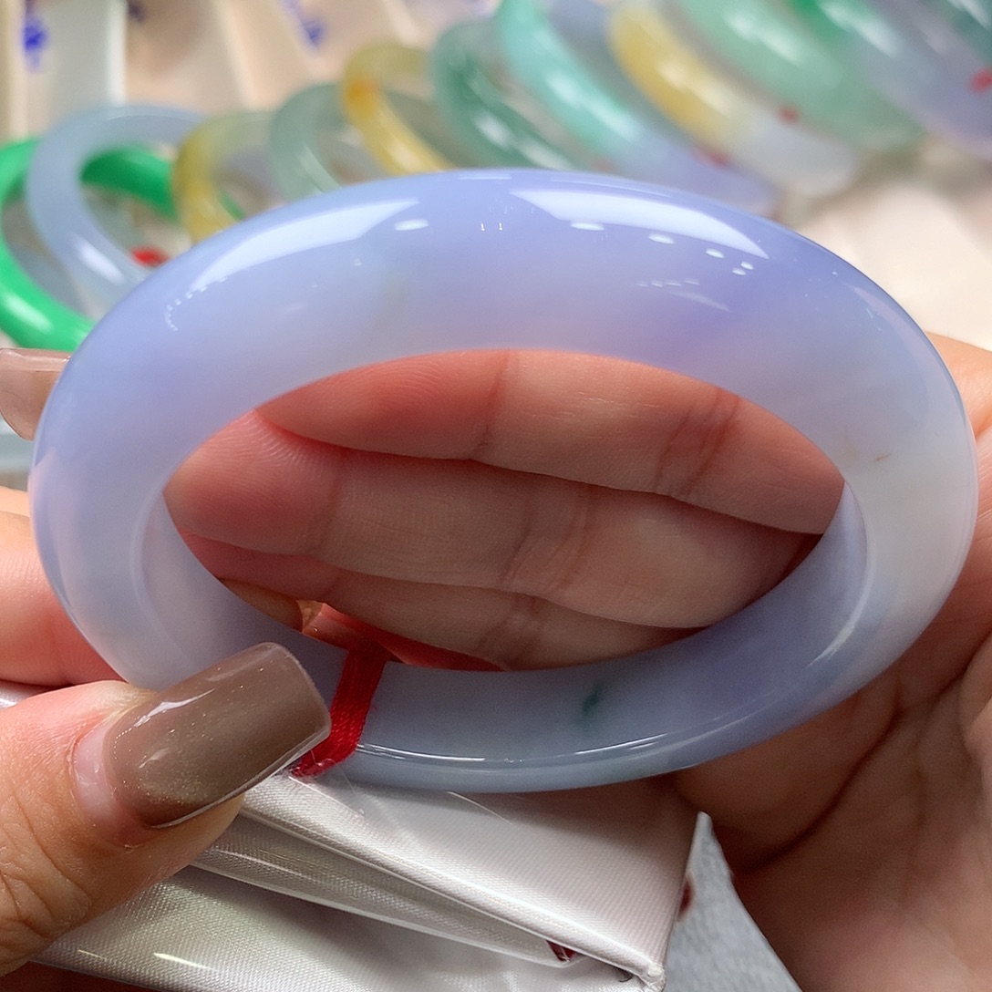 翡翠未镶嵌手镯55正圈