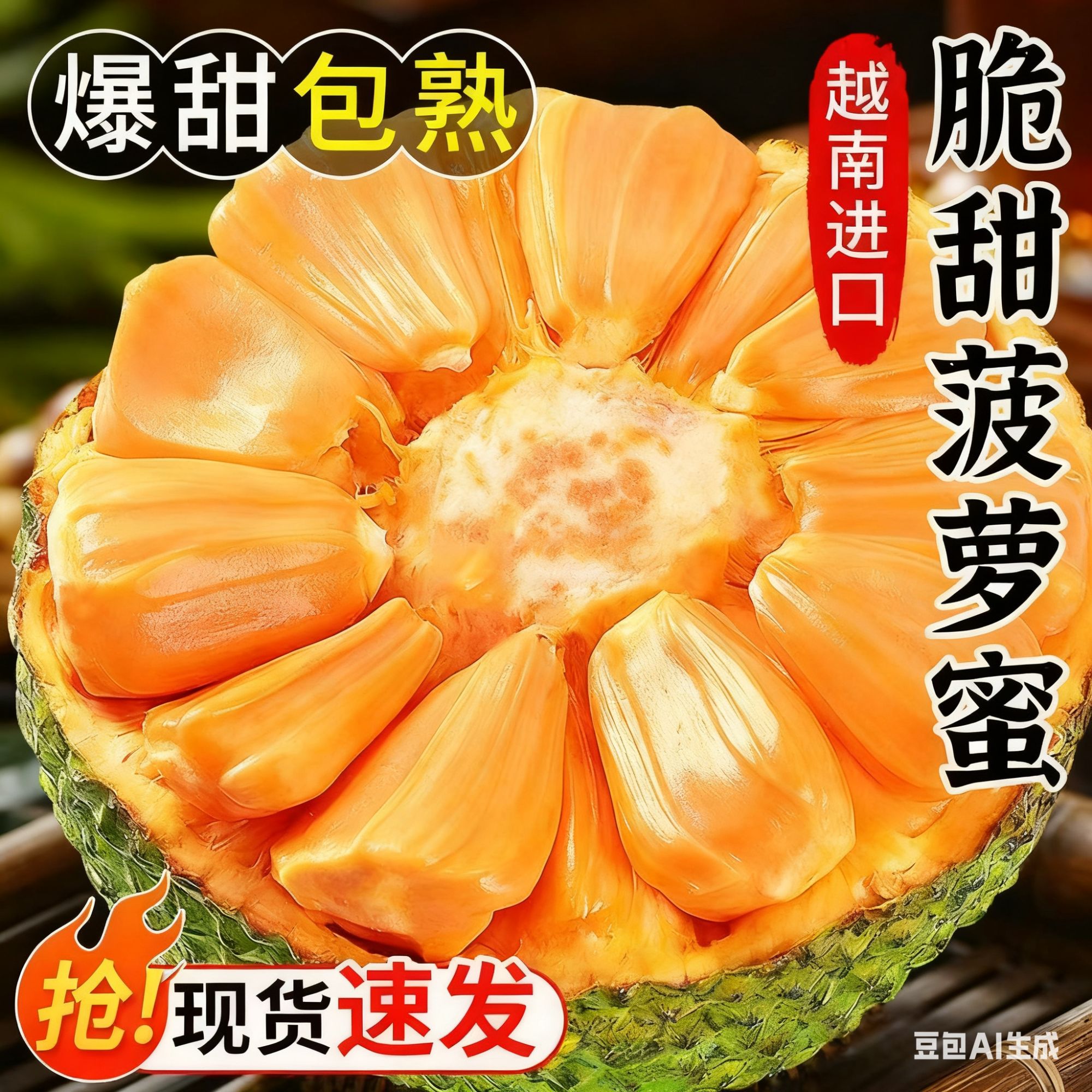 越南脆甜菠萝蜜当季新鲜水果干苞一整个树上熟香甜黄肉波罗蜜包邮