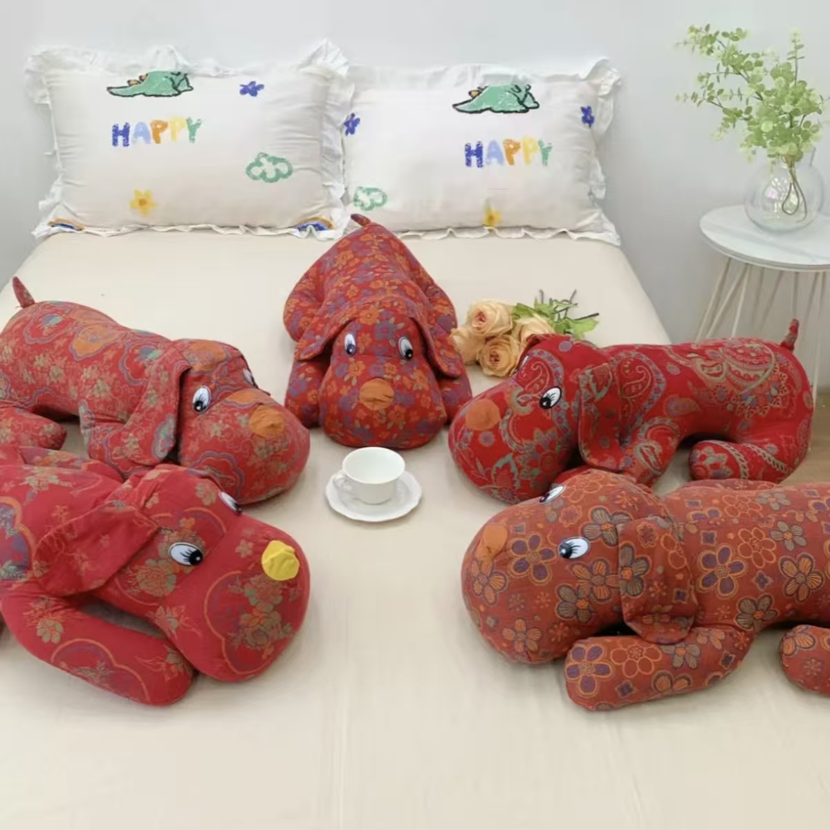 精品亲肤双层纱玩偶---趴趴狗按顺序发