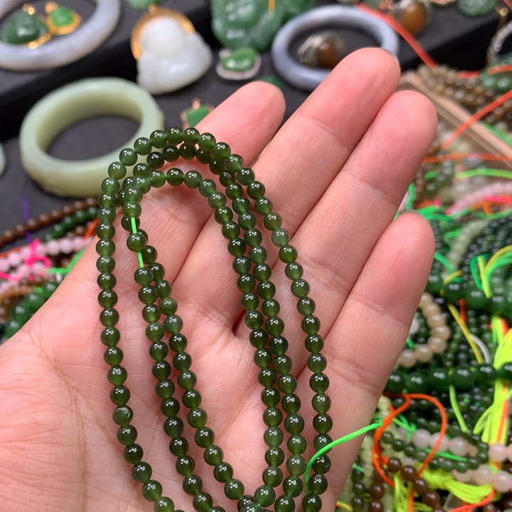 和田玉未镶嵌手链14