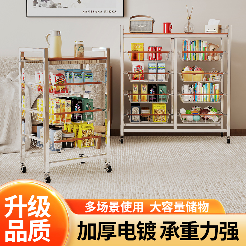 中古风多功能实木家用便捷收纳储物置物架多网框分类设计大容量