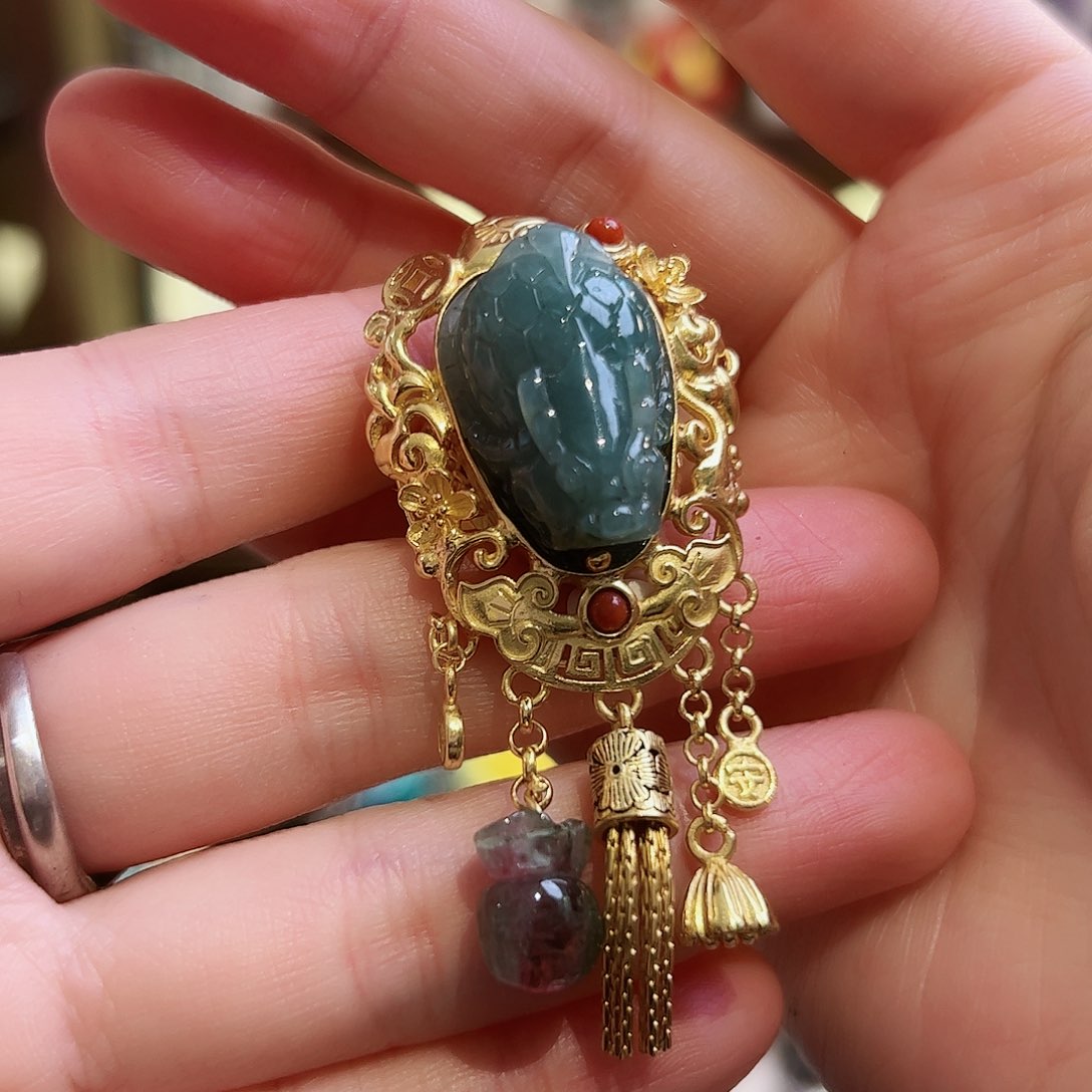 翡翠戒指未镶嵌古风