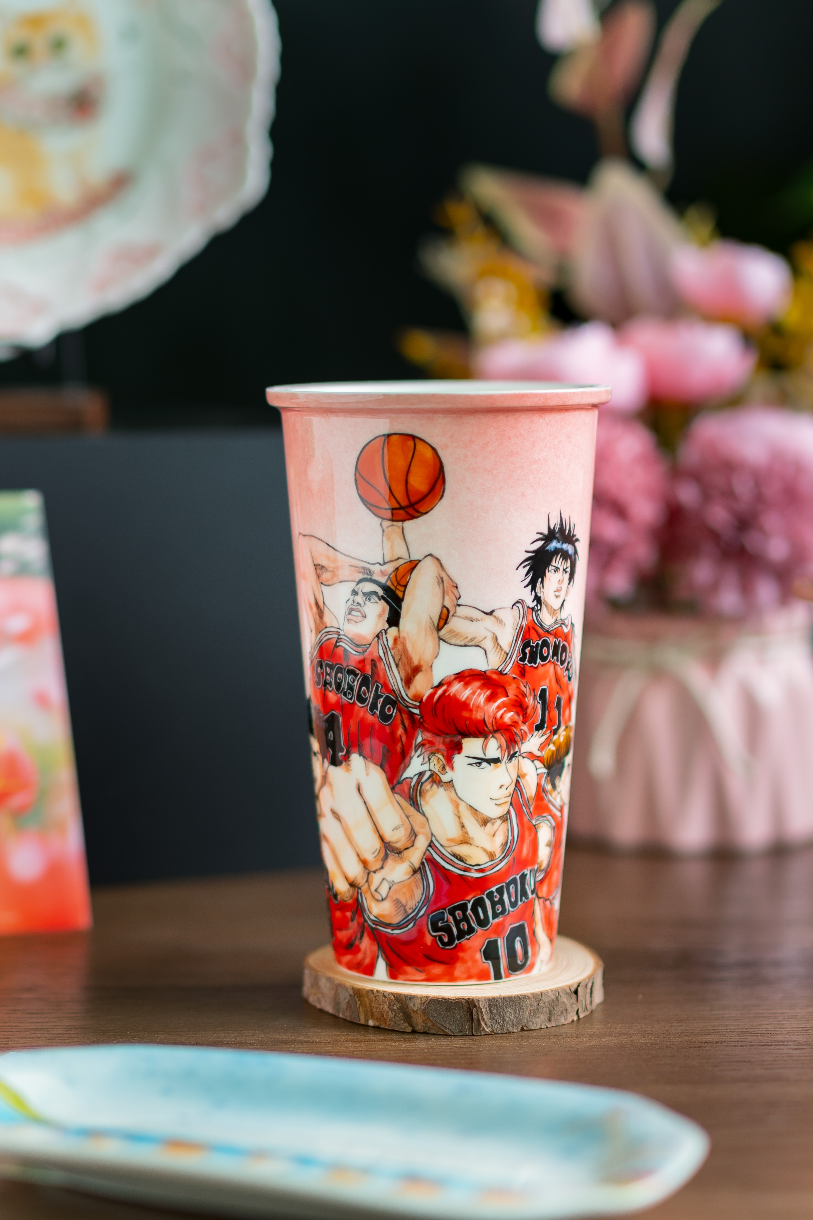 景德镇手工手绘灌篮高手500ML超大可乐杯家用国潮