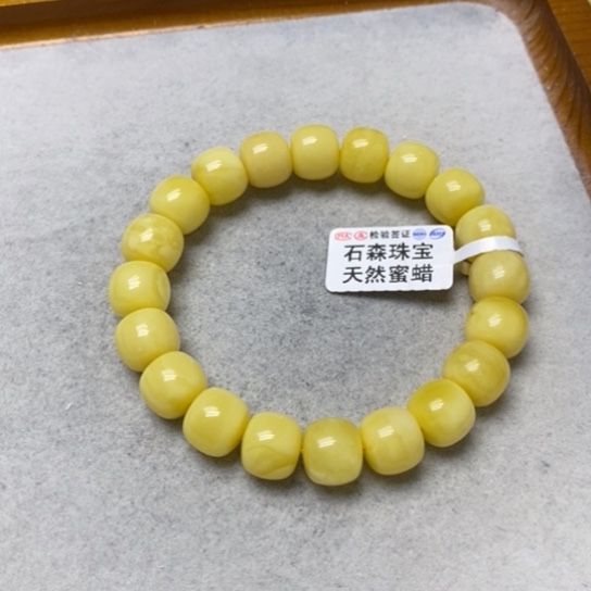 蜜蜡裸石未镶嵌串