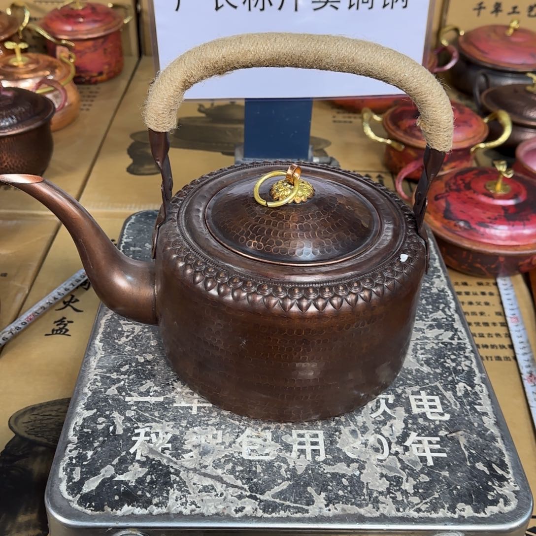 铜5L排锤复古热情提手水壶